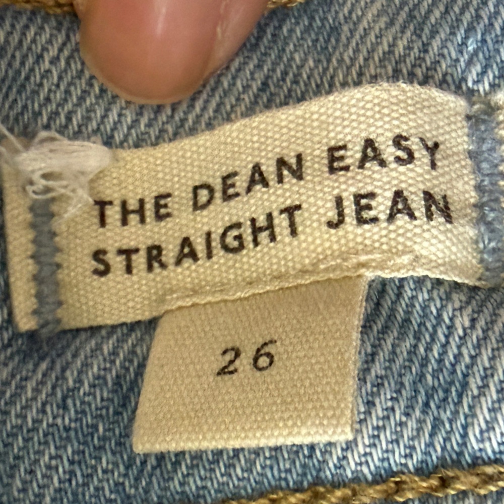 Madewell women Dean Easy Straight jeans light wash size 26 relaxed time capsule - Picture 3 of 10